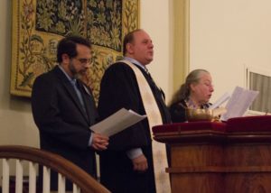 Joe Amster, Rev. Roger Peltier, and Rev. Sylvia Stocker