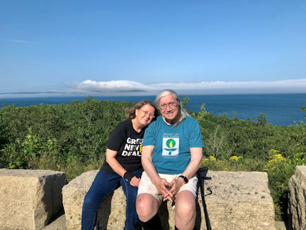 Rev. Dr. Michelle Walsh and Rev. Dr. Clyde Grubbs in Acadia National Park